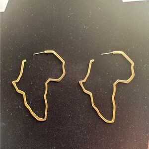 Gold Africa Earrings